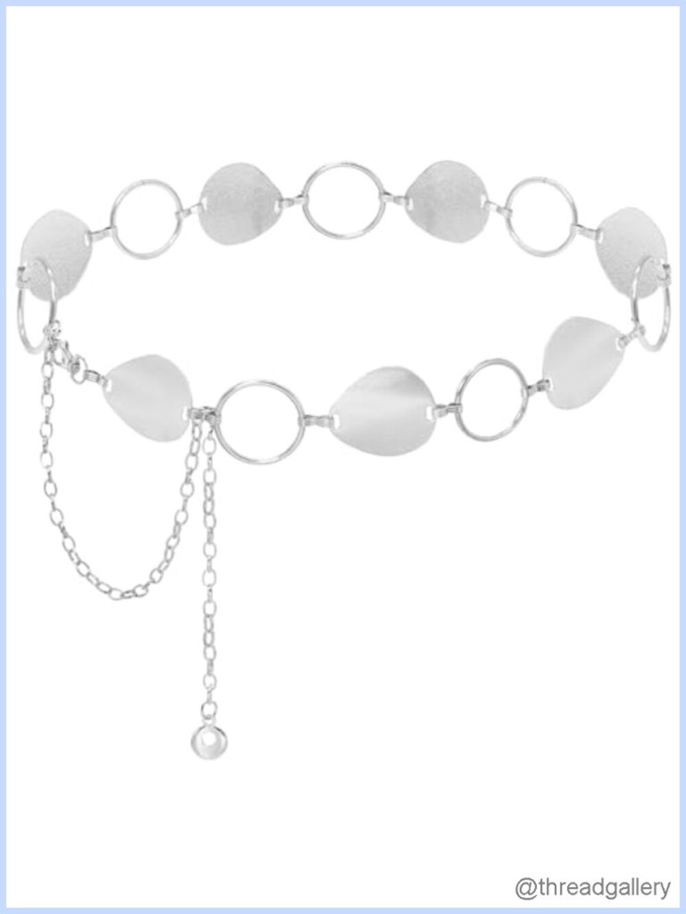 Women's Boho Metal Chain Waist Belt O-Ring Adjustable Fashion Accessory